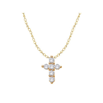 14kt Diamond Cross Necklace
