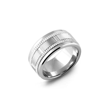 Wide Eternity Grooved Wedding Band