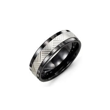 Geometric Pattern Wedding Ring