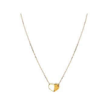 Italian 14kt Puffed Heart Necklace