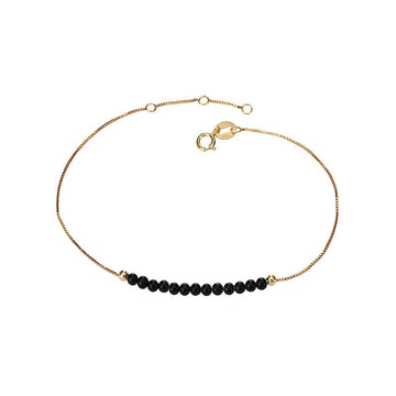 14kt Gold Italian Spinel Bead Bracelet