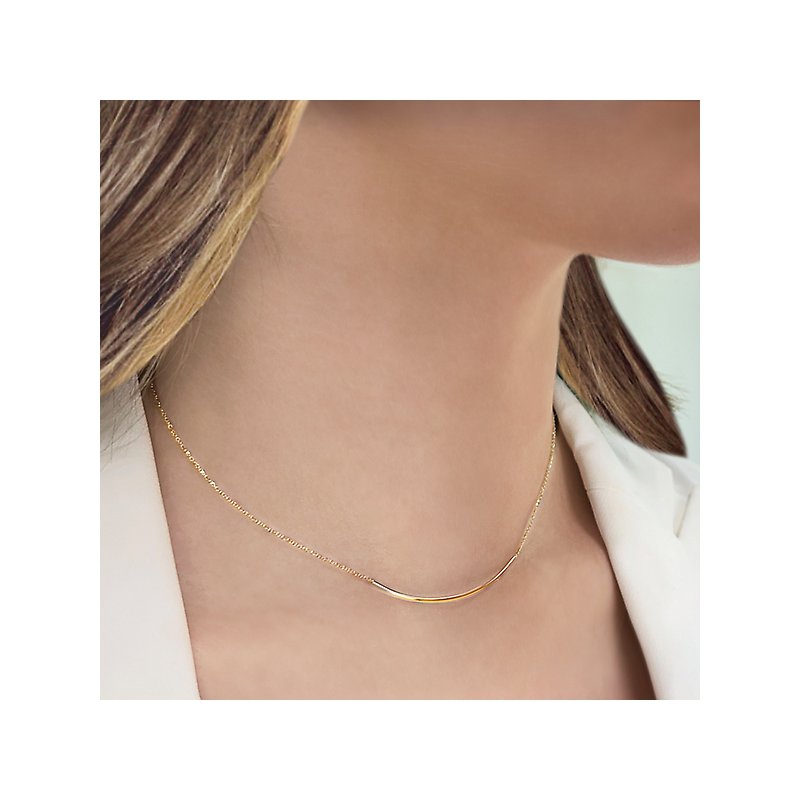 Italian 14kt Gold Bar Necklace