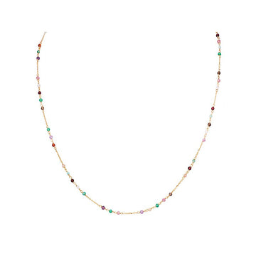 Italian 14kt Gold Multi-Color Necklace
