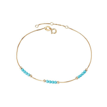 Italian 14kt Gold Turquoise Bracelet