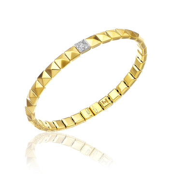 Chimento Armillas Pyramis 18K Yellow Gold Bracelet with Diamonds