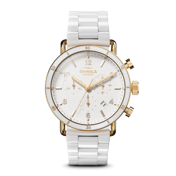 Canfield Sport Chronograph Watch - Soft White