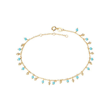 Italian 14kt Turquoise Bracelet