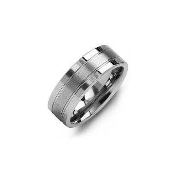 Triple-Band Effect Tungsten Wedding Ring