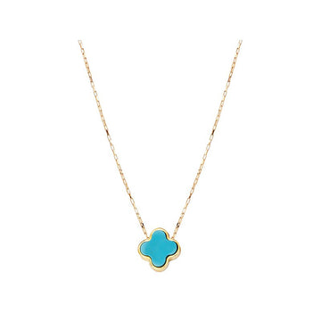 Italian 14kt Gold Turquoise Necklace