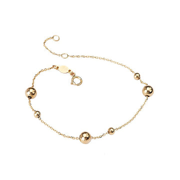 Italian 14kt Bead Bracelet