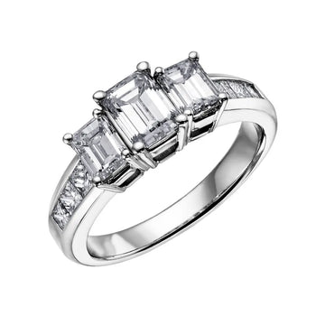 Diamond Ladies Three Stone Ring