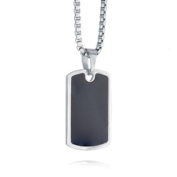 Matte Centre Dog Tag Pendant