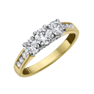 Diamond Ladies Three Stone Ring
