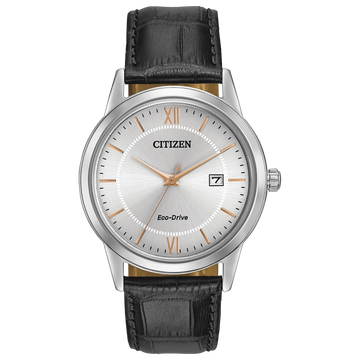 Citizen Corso Watch Silver Dial Black Strap 40mm Eco-Drive