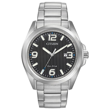Citizen Chandler Watch Black Dial Stainless Steel 43mm Eco-Drive