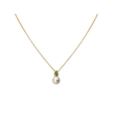 14kt Peridot and Pearl Necklace