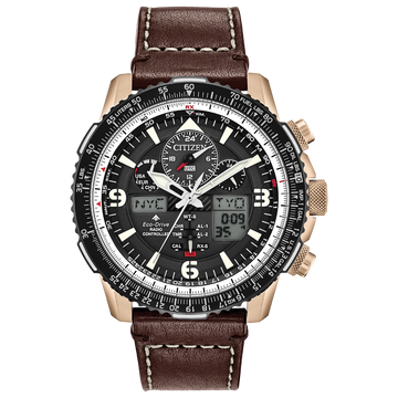 Citizen Promaster Skyhawk A-T Watch Brown Leather Strap 46mm Eco-Drive