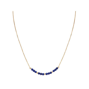 Italian 14kt Gold & Lapis Necklace