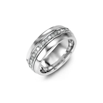 Illusion Set Diamond Wedding Band