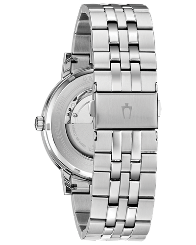 Bulova American Clipper Stainless Steel Black Dial Day-Date 42mm Automatic