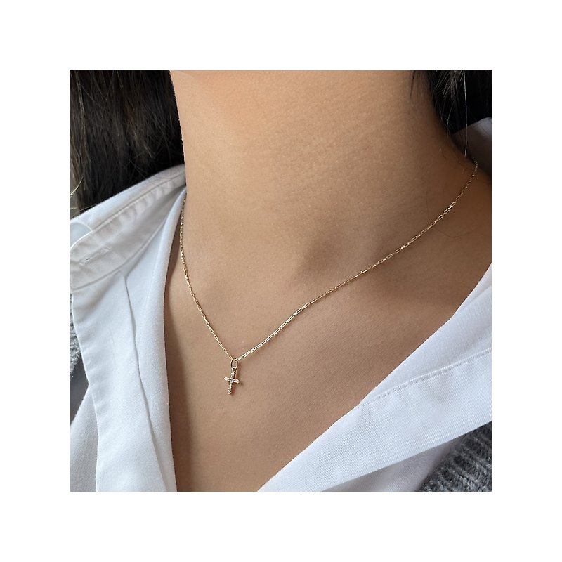 Diamond Cross Fashion Necklace