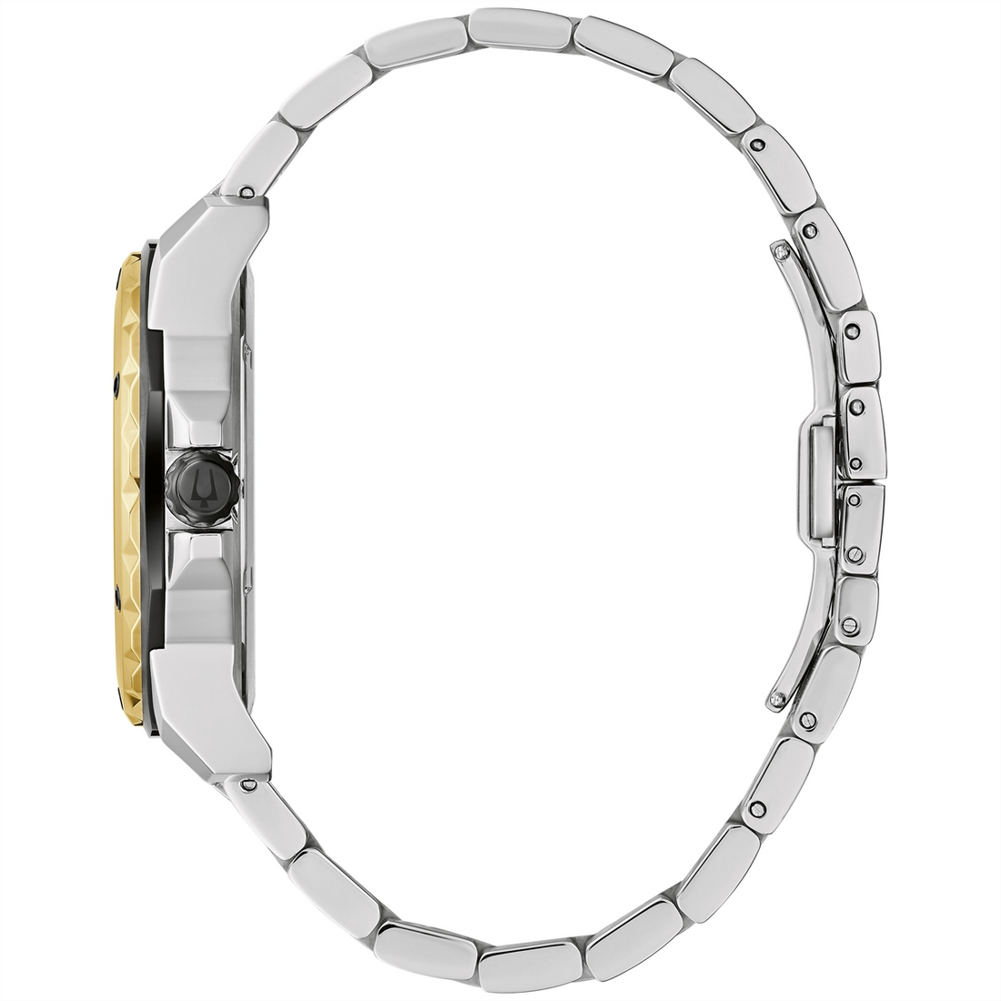 Bulova Marine Star Two-Tone Black Dial Diamonds 44mm Quartz
