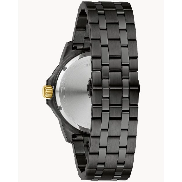 Bulova Marine Star Black Ion-Plated Stainless Steel Diamond Dial 44mm Quartz