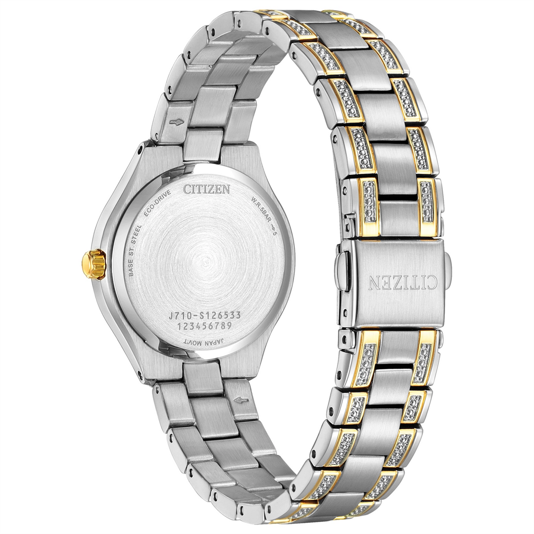 Citizen Silhouette Crystal Two-Tone Blue Dial 30mm Eco-Drive