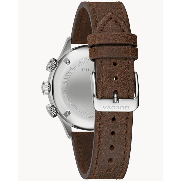 Bulova A-15 Pilot Black Dial Brown Strap 42mm Automatic