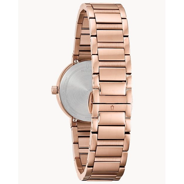 Bulova Futuro Modern Rose-Tone Diamonds 30mm Quartz