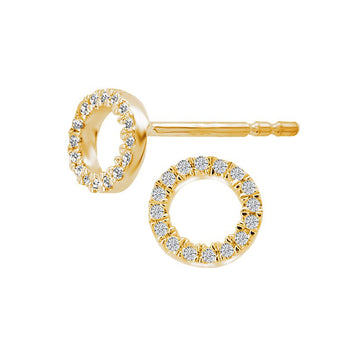 14kt Diamond Halo Earrings