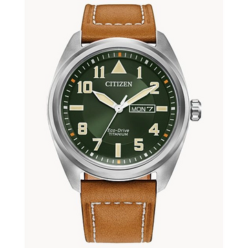 Citizen Garrison Super Titanium Green Dial Eco-Drive
