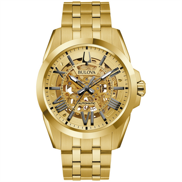 Bulova Sutton Classic Gold-Tone Steel 43mm Automatic