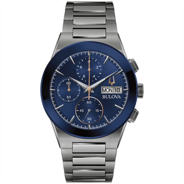 Bulova Millennia Modern Blue Dial 41mm Quartz Chronograph
