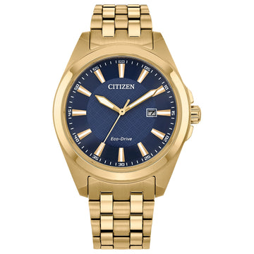 Citizen Peyten Gold-Tone Blue Dial Eco-Drive 41mm