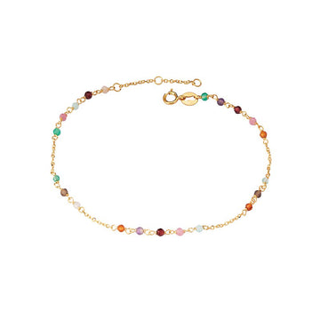 Italian 14kt Gold Multi-Color Bracelet