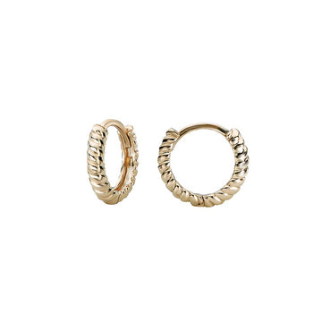 14kt Huggie Hoop Earrings