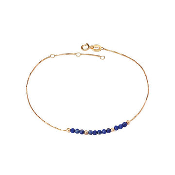 Italian 14kt Gold & Lapis Bracelet