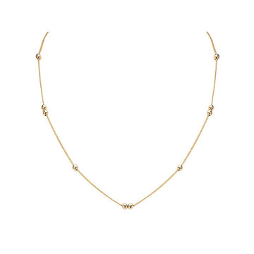 Italian 14kt Gold Bead Necklace