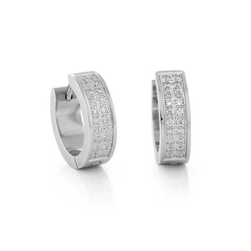 16mm Pave Huggie Earrings