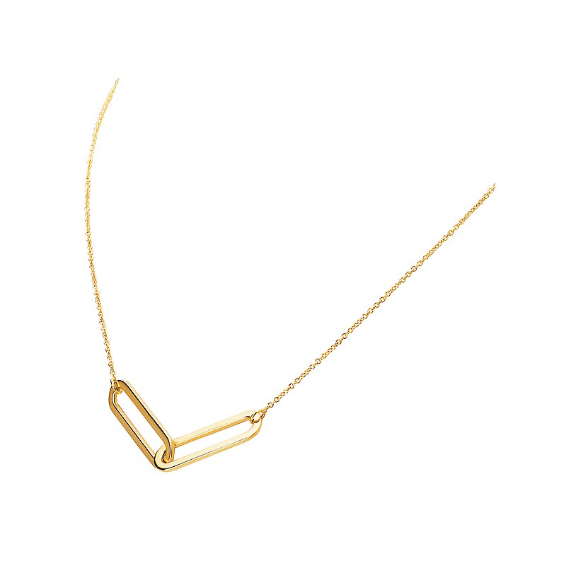 14kt Double Paperclip Necklace
