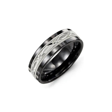 Classic Diamond Cut Milgrain Wedding Band