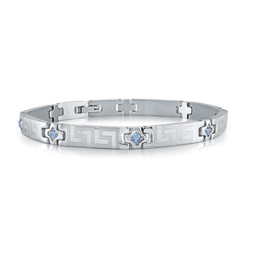 Greek Key Gem Bracelet