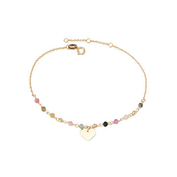 Italian 14kt Gold Heart Bracelet