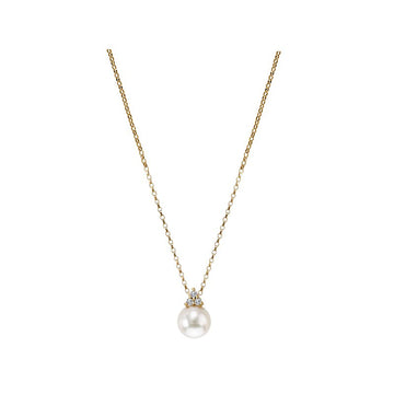 14kt Diamond and Pearl Necklace