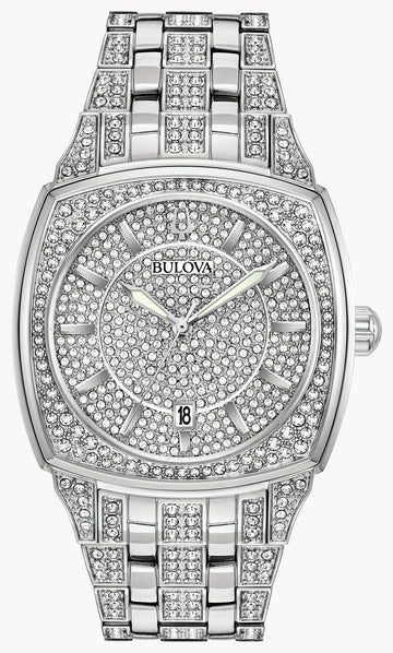 Bulova Dress/Classic Crystal Mens Watch Stainless Steel