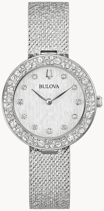 Bulova Crystal Silver Dial Crystal Accent Watch