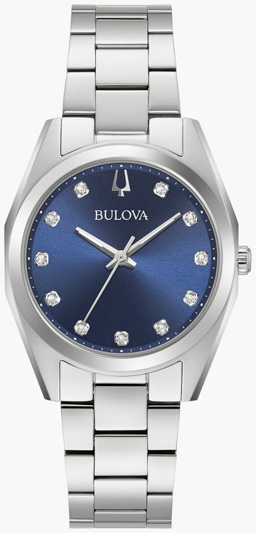 Bulova Surveyor Blue Dial Diamond Accent Watch