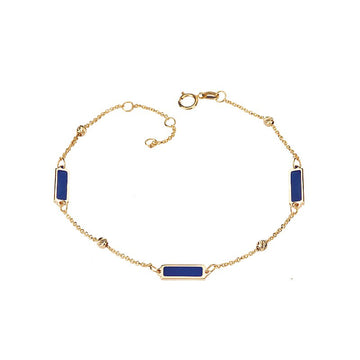 Italian 14kt Gold & Lapis Necklace