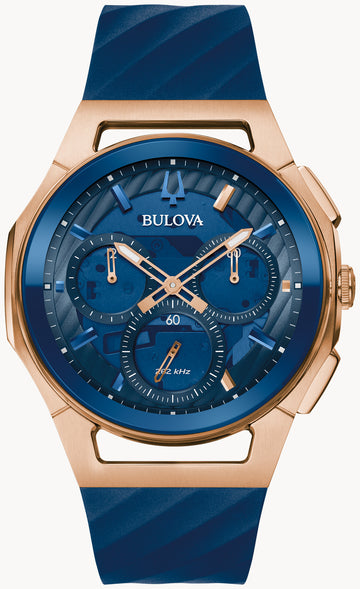 Bulova CURV Marc Anthony Blue Dial Chronograph Watch